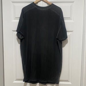 ASOS distressed charcoal black t-shirt dress